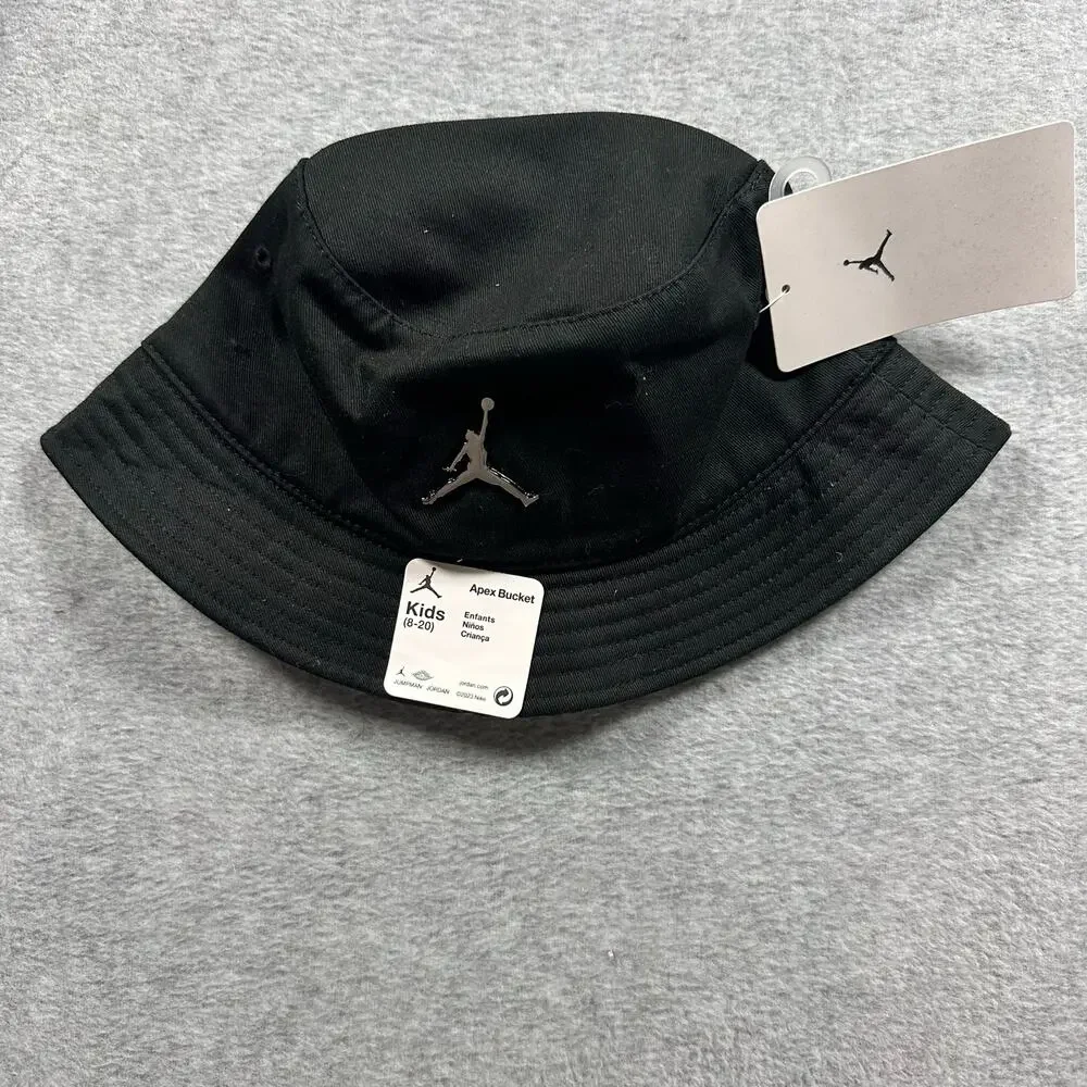 Nike Jordan Apex Black Bucket Hat Kids Unisex NWT